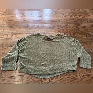Out From Under Urban Outfitters Olive Dolman Ribbed Top M